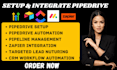setup automate and integrate pipedrive CRM zapier hubspot workflows