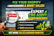 do a data driven cro audit to increase shopify sales and conversion rate