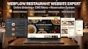 do webflow restaurant website design online ordering, cms menu webflow developer
