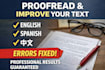 proofread and professionally edit your english text fast