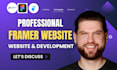 design framer website, figma to framer landing page as framer developer