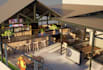 create 3d photorealistic restaurant and cafe interior design with floor plans