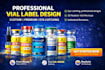 design professional vial label, peptide, and sarms label