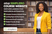 simplero website setup simplero landing page simplero course page and campaign