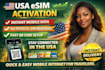 provide USA esim with instant activation and mobile data setup