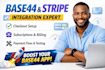 do base44 stripe integration, base44 payments, checkout, subscription setup
