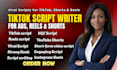 write tiktok script ugc script, reels script, and youtube short script for ads