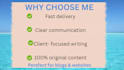write travel blogs and articles
