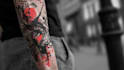 create a custom trash polka tattoo design