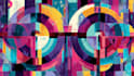 create modern abstract digital art paintings
