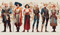 create custom dnd party illustration