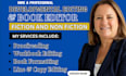 proofread, developmental edit, line edit and format your fiction book, workbook
