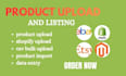 do shopify csv bulk product upload, ebay etsy product listing, data entry
