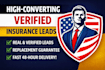 provide verify insurance lead with cold call