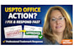 draft and submit uspto trademark response to office action