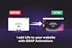 design creative website with gsap animations and interactions
