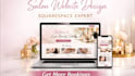 squarespace salon landing page , design and redesign