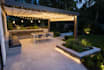 design 3d modern garden, frontyard, backyard, landscape rendering, patio layout