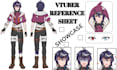 draw custom vtuber reference sheet and anime character design pngtuber