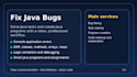 fix java bugs, solve java tasks, and create java programs
