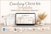 create coaching business client kit, welcome template, canva editable