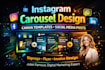 do instagram carousel post design carousel ads signage flyer invoice design