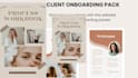 create client workbook templates, welcome kit, canva design, editable