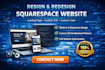 design and redesign squarespace website with landing page, custom css and code