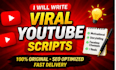 write engaging youtube scripts, story scripts and content