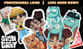 design custom character sticker illustration