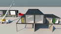 create 3d construction animation site logistics plan building process video