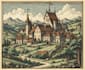 make a medieval woodcut style illustration