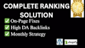 do complete on page and off page SEO for google top ranking