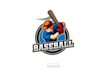 do amazing wonderful cricket, baseball logo design