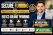 secure funding with a professional grant proposal and 501c3 grant writing