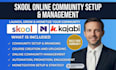 skool community setup, skool online community, skool community promotion and ads