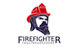 make wonderful firefighter character mascot logo design
