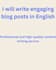 write simple and engaging articles in english