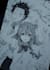 make charcoal or graphite anime portraits
