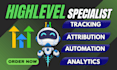 setup ghl conversion tracking distribution tracking funnel automation analytics