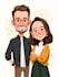 draw beautiful couples caricature