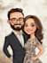 make a depict a couples caricature design