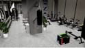 create gym design interior design with 3d rendering  image