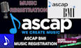 register your music with ascap or bmi professionally