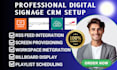 setup and design digital signage software for screens displays and billboards