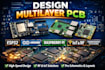 design multilayer pcb for esp32, arduino, raspberry pi, iot, rf and embedded pcb