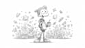 funny cartoon line art