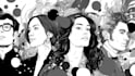 create custom black and white line art illustration