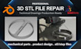 repair stl step obj 3mf file scan cleanup mesh fix for 3d printing in blender