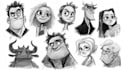 sketch cartoon characters and comic art